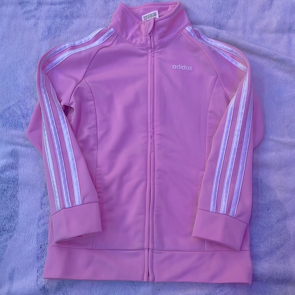 Adidas jacket pink girls 6x like new